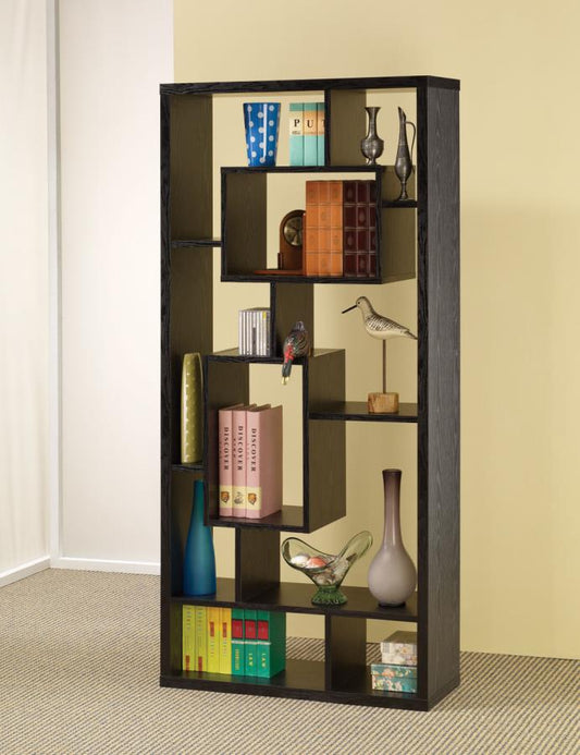 Linbrook - Linbrook 10-shelf Bookcase Black Oak
