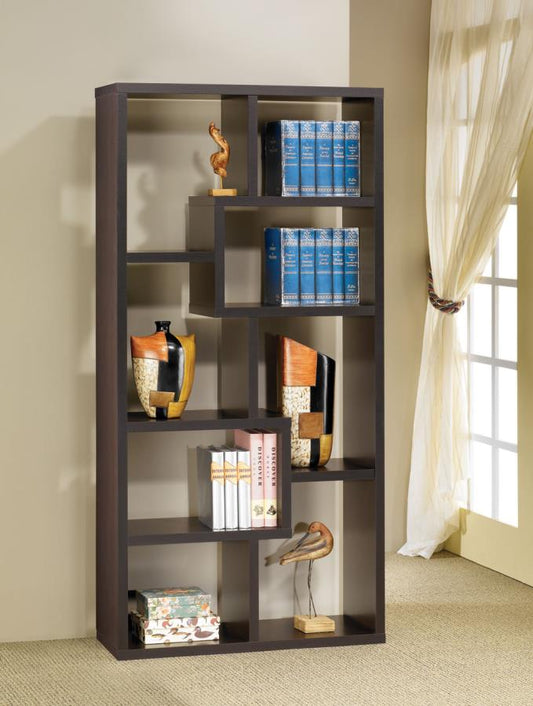 Theo - Theo 10-shelf Bookcase Cappuccino