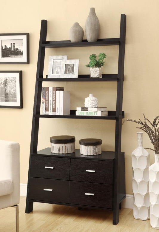 Colella - Colella 4-drawer Storage Bookcase Cappuccino