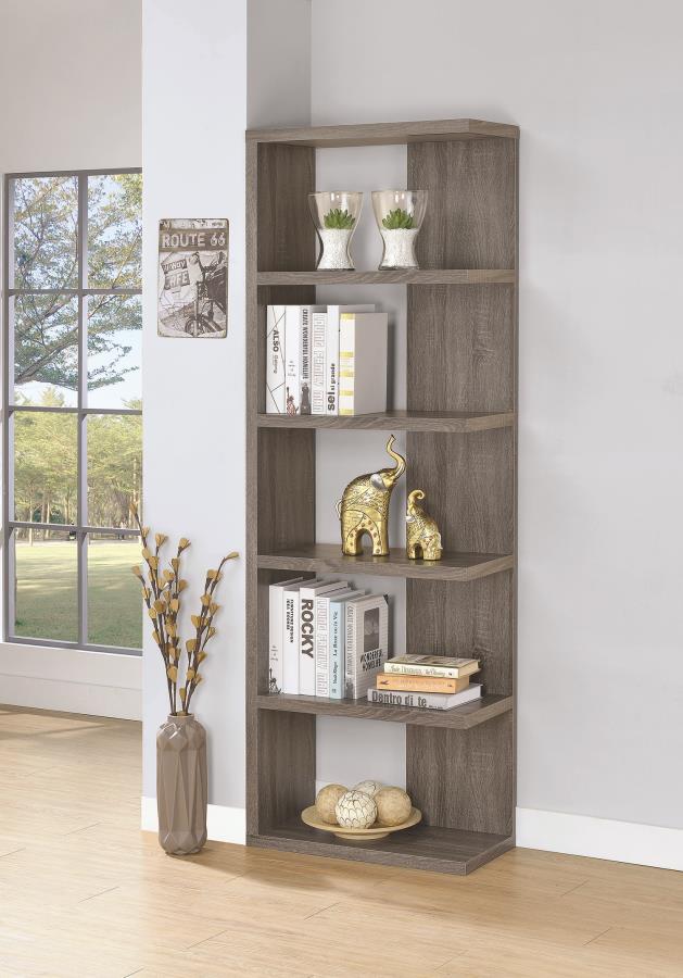 Harrison - Harrison 5-tier Bookcase Weathered Grey