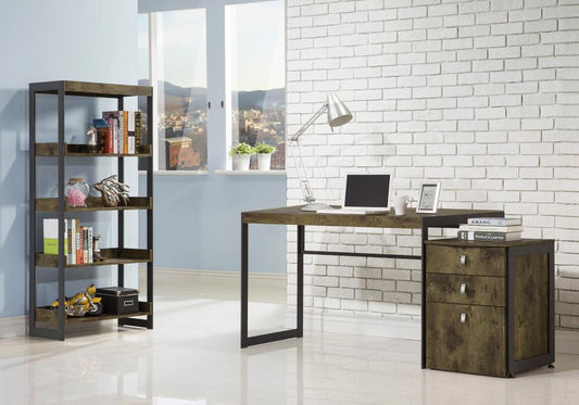 Estrella - Estrella Writing Desk Antique Nutmeg and Gunmetal