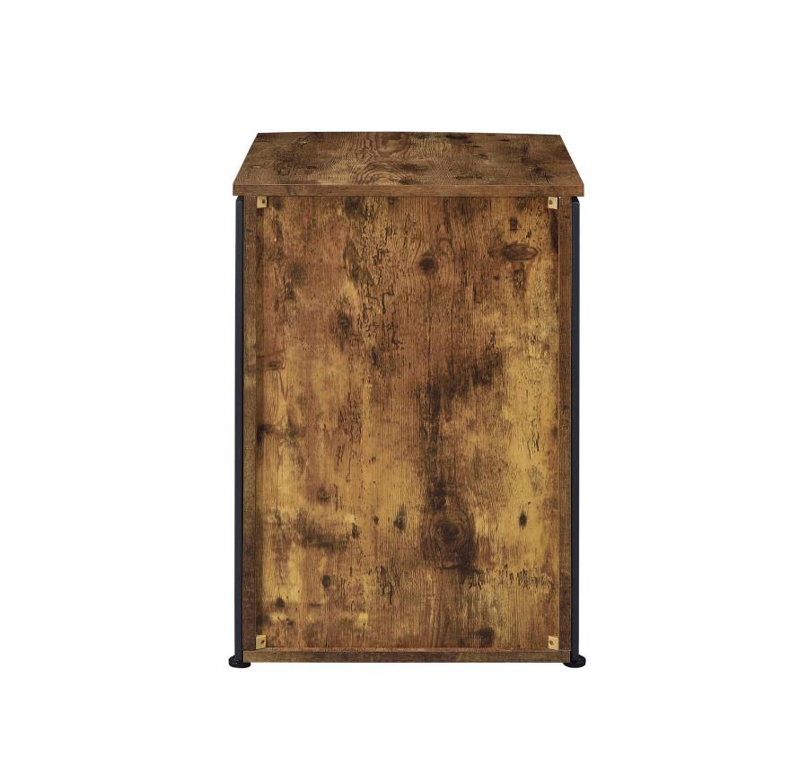 Estrella - Estrella 3-drawer File Cabinet Antique Nutmeg and Gunmetal