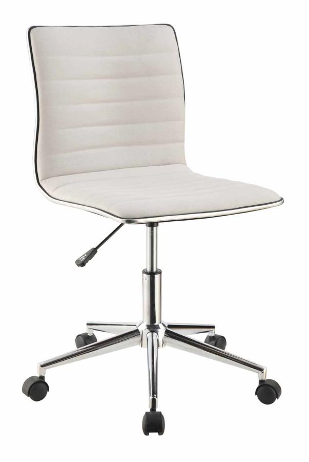 Chryses - Adjustable Height Office Chair White and Chrome