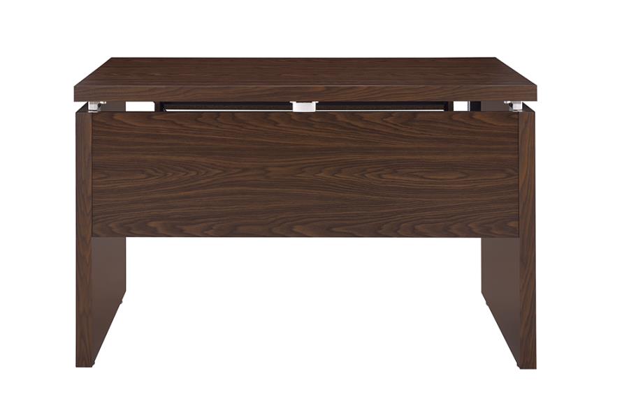 Russell - Russell Computer Desk with Keyboard Tray Medium Oak