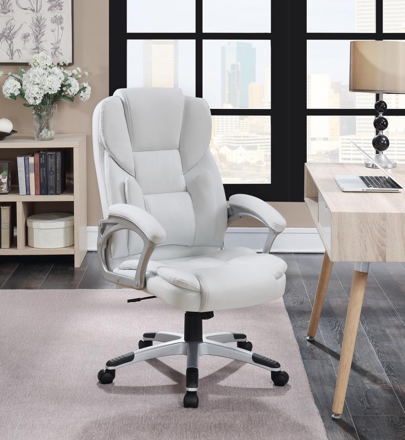 Kaffir - Kaffir Adjustable Height Office Chair White and Silver