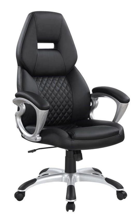 Bruce - Bruce Adjustable Height Office Chair Black and Silver