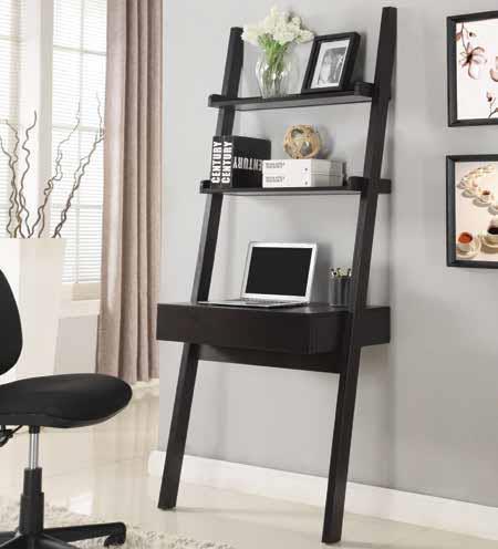 Colella - Colella 2-shelf Writing Ladder Desk Cappuccino