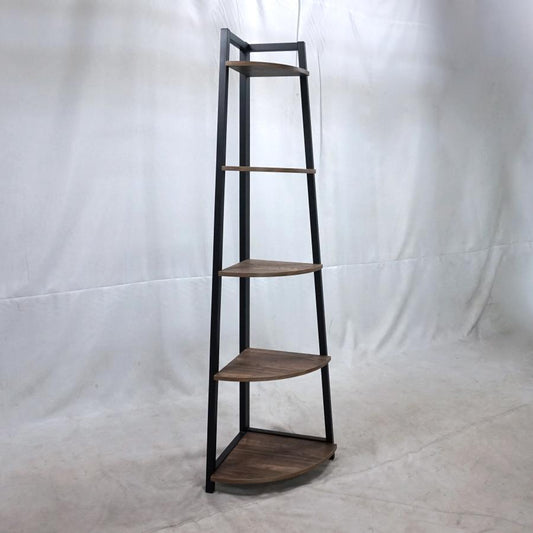 Jacksonville - Jacksonville 5-tier Corner Bookcase Aged Walnut