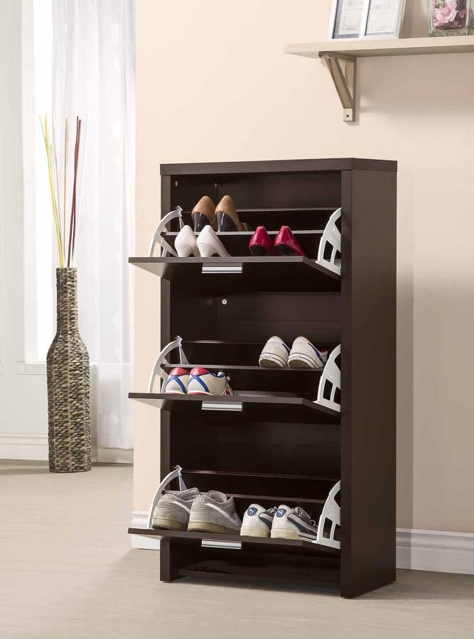 Vivian - Vivian 3-drawer Shoe Cabinet Black