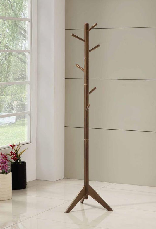 Devlin - Devlin Coat Rack with 6 Hooks Walnut