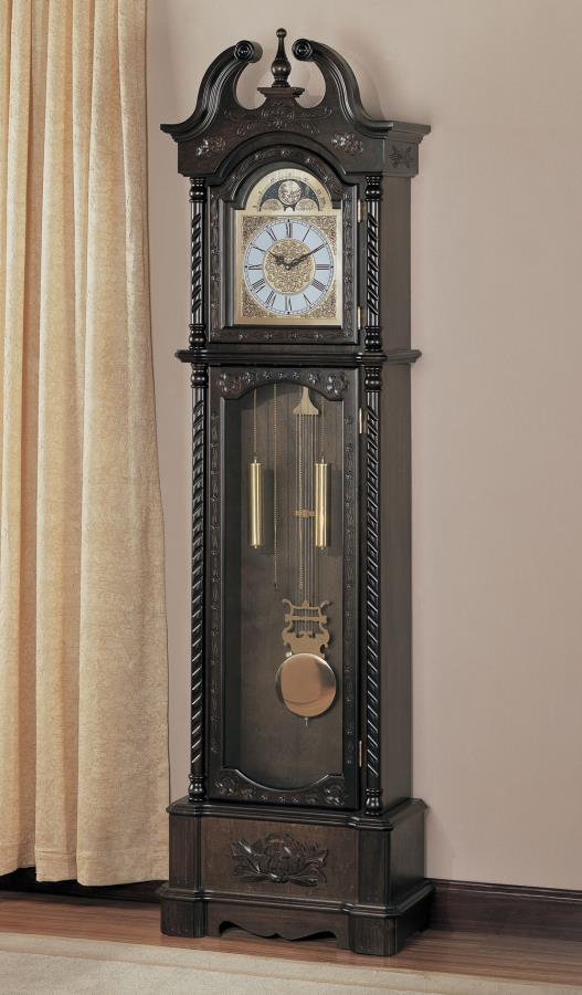 Cedric - Cedric Grandfather Clock with Chime Golden Brown