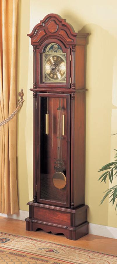 Diggory - Diggory Grandfather Clock Brown Red and Clear