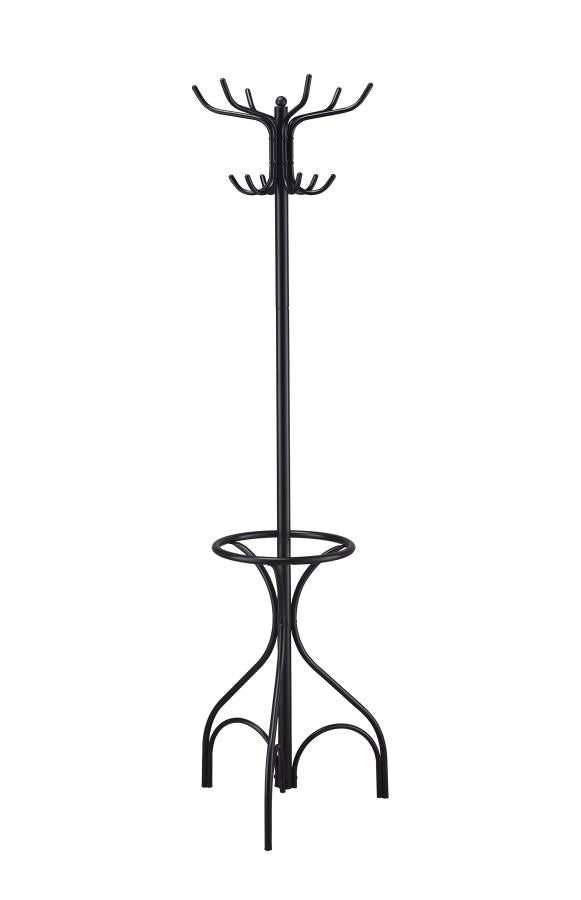 Kiefer - Kiefer Coat Rack with 12 Hooks Black