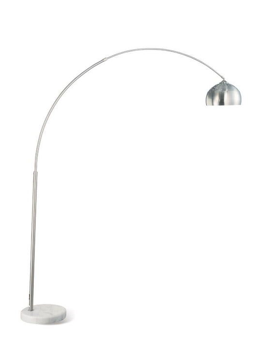 Krester - Krester Arched Floor Lamp Brushed Steel and Chrome