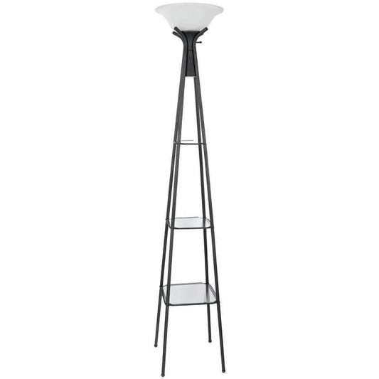 Gianni - Gianni Versatile Shelf Tower Floor Lamp Charcoal Black