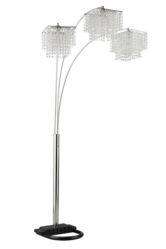 Miriam - Miriam Crystal Drop Shade Floor Lamp Chrome