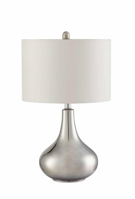 Junko - Junko Drum Shade Table Lamp Chrome and White