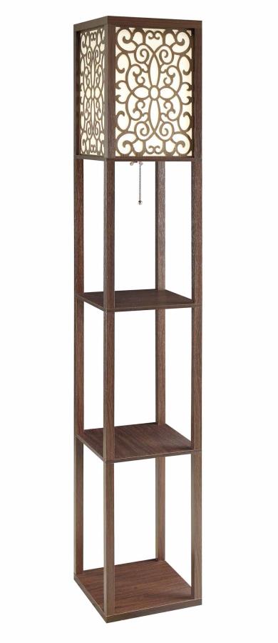 Macchino - Macchino Square Floor Lamp with 3 Shelves Cappuccino