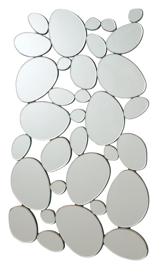 Topher - Topher Pebble-Shaped Decorative Mirror Silver