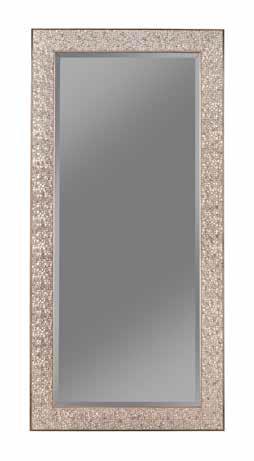 Rollins - Rollins Rectangular Floor Mirror Silver Sparkle