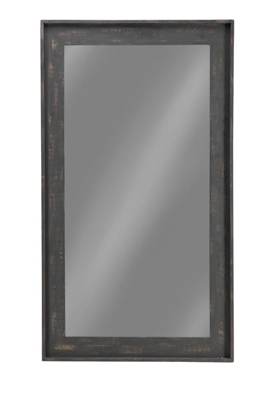Cragen - Cragen Rectangle Bold Contoured Frame Floor Mirror Brown