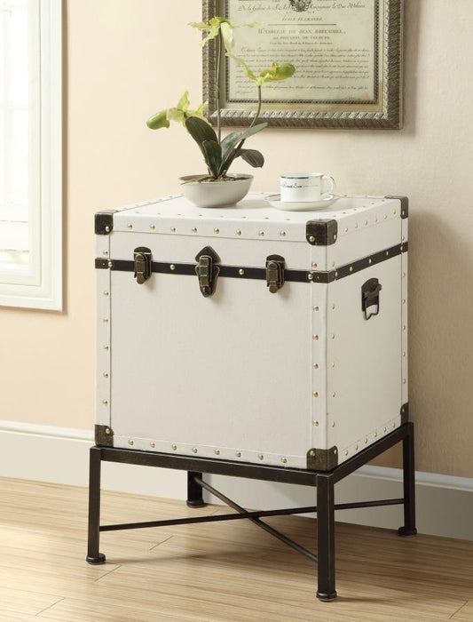 Nancy - Nancy Accent Cabinet with Nailhead Trim White