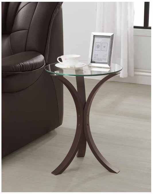Edgar - Edgar Round Accent Table Cappuccino