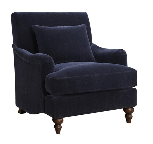 Frodo - Frodo Upholstered Accent Chair with Turned Legs Midnight Blue