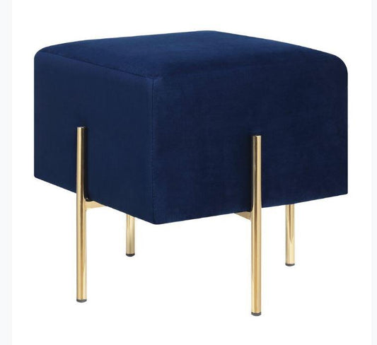 Leonardo - Square Upholstered Ottoman Blue