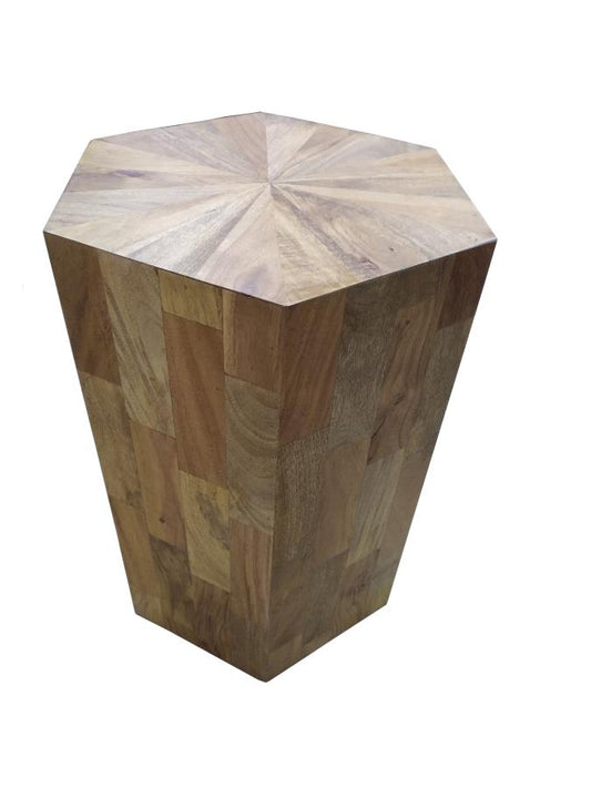 Dermot - Dermot Hexagon Sunburst Top Accent Table Natural