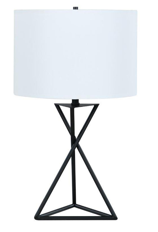 Mirio - Mirio Drum Table Lamp White and Black