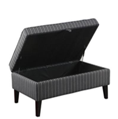 Ernest - Ernest Rectangular Upholstered Storage Ottoman Black and White