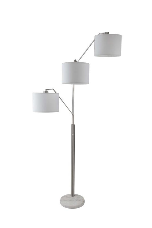 Jirou - Jirou Trio Drum Shade Floor Lamp Stain Nickel