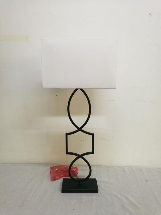 Leorio - Leorio Rectangular Shade Table Lamp White and Black