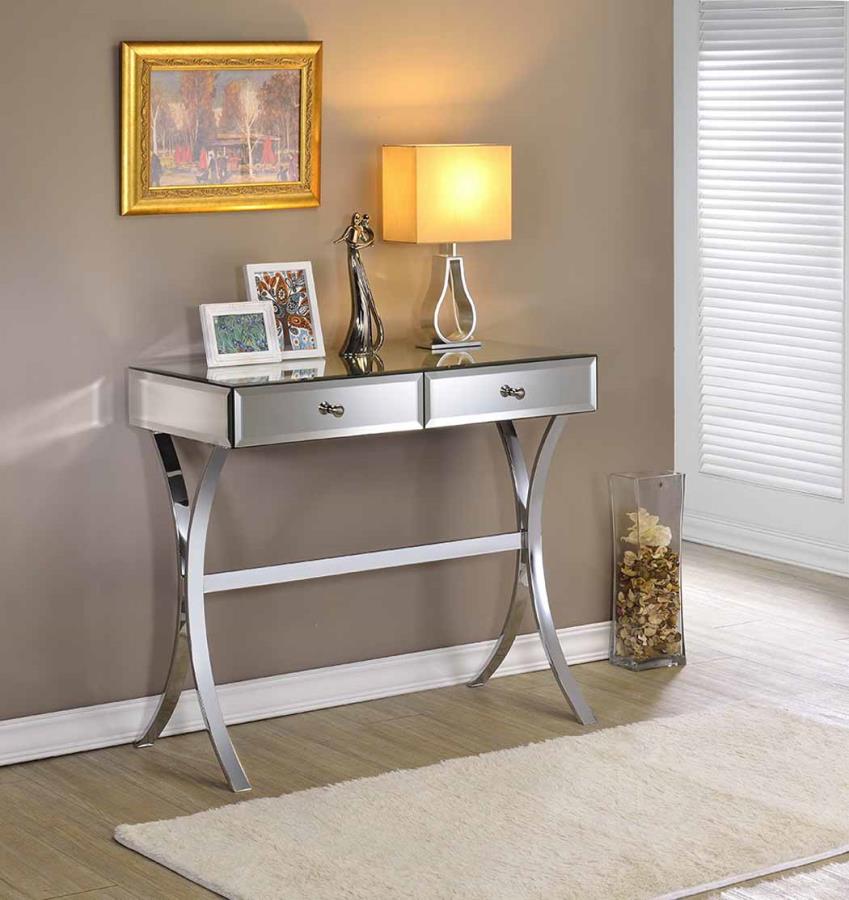 Scilla - Scilla 2-drawer Console Table Clear Mirror