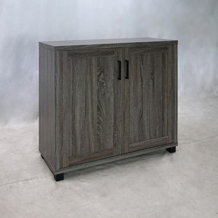 Filch - Filch Wooden 2-door Accent Cabinet Weathered Grey