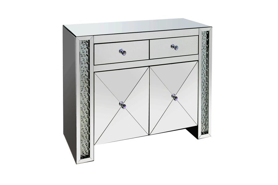 Maya - Maya 2-drawer Accent Cabinet Clear Mirror