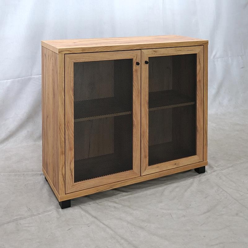 Mchale - McHale Accent Cabinet with Two Mesh Doors Golden Oak