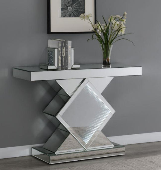 Moody - Moody Console Table with LED Lighting Silver