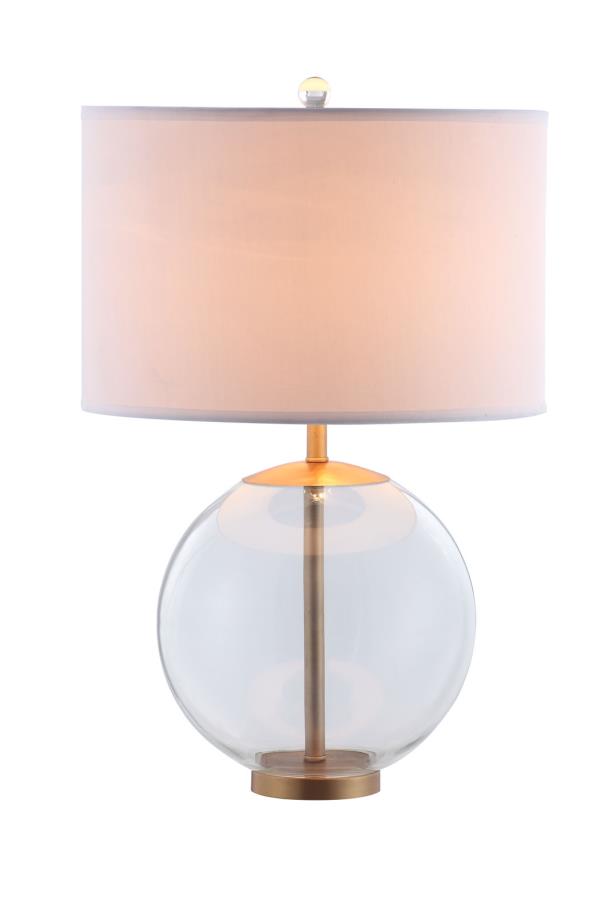 Kenny - Kenny Drum Shade Table Lamp with Glass Base White