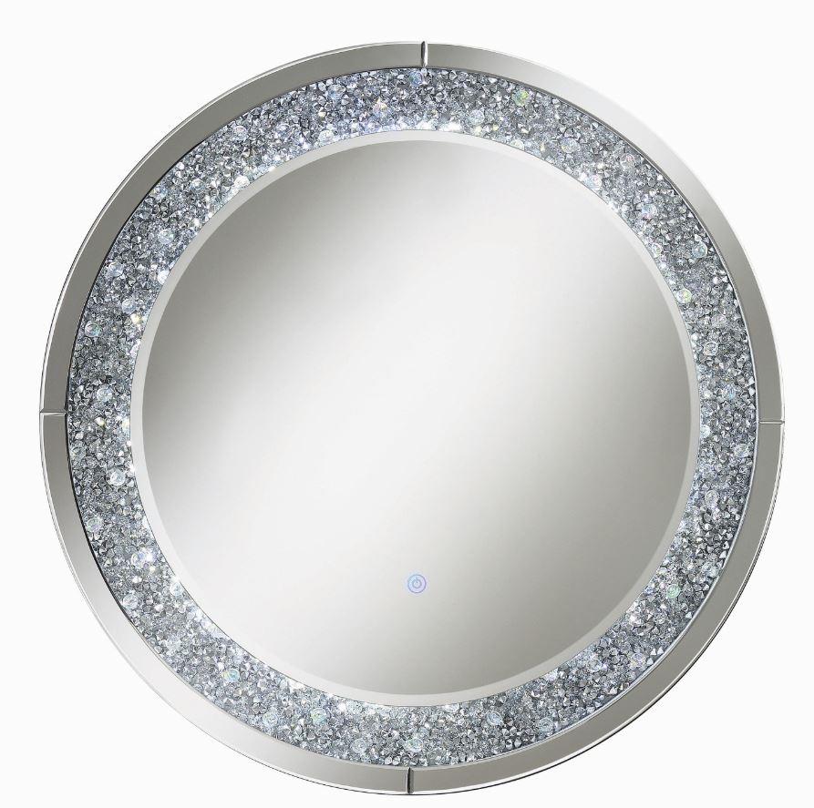 Lixue - Lixue Round Wall Mirror with LED Lighting Silver