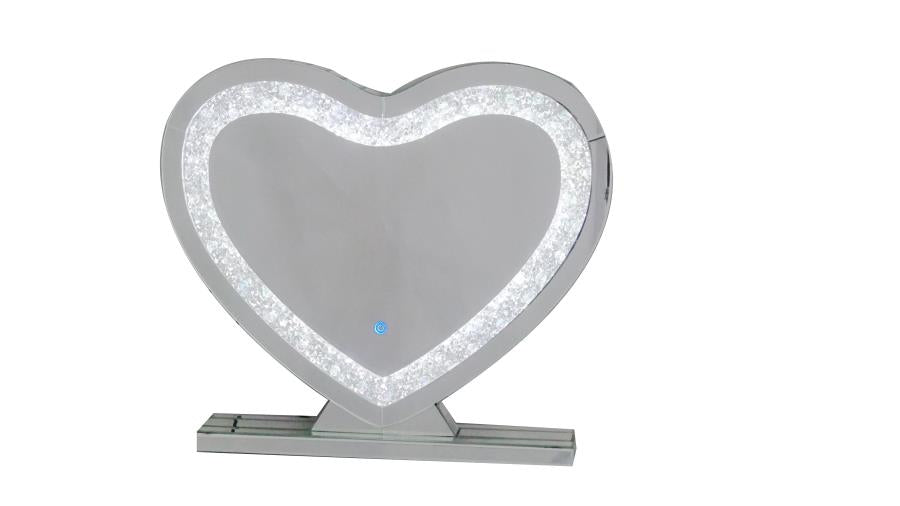 Euston - Euston Heart Shape Table Mirror Silver