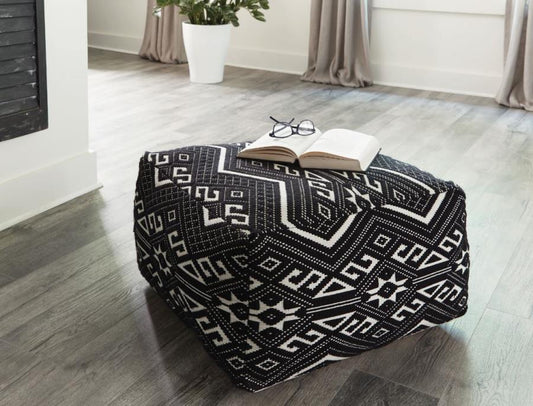 Ofira - Ofira Accent Stool Black and White