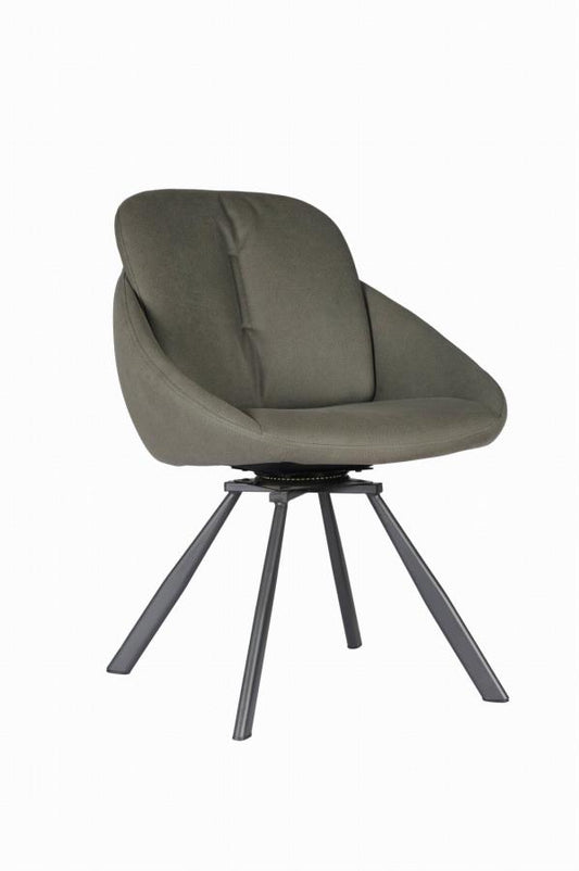 Mina - Mina Upholstered Swivel Padded Side Chairs (Set of 2)