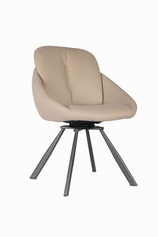 Mina - Mina Upholstered Swivel Padded Side Chairs (Set of 2)