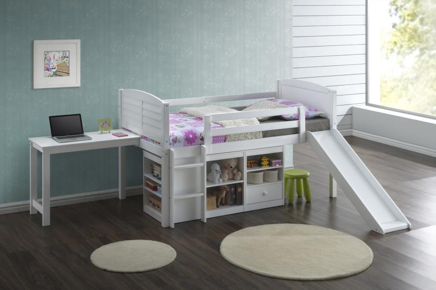 Millie - Millie Twin Workstation Loft Bed White