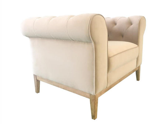 Sandrine - Sandrine Button Tufted Tuxedo Arms Sofa Camel