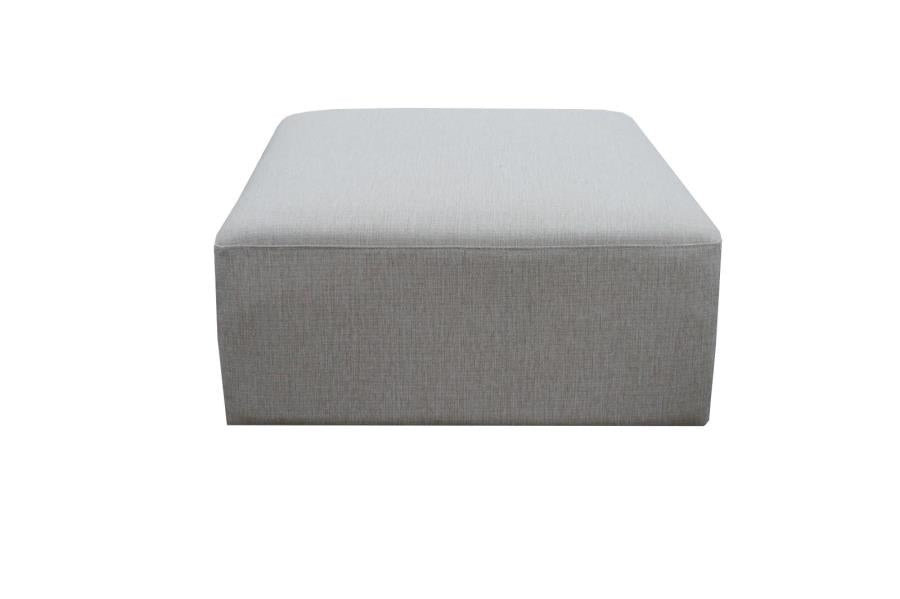 Freddie - Freddie Upholstered Square Ottoman Pearl