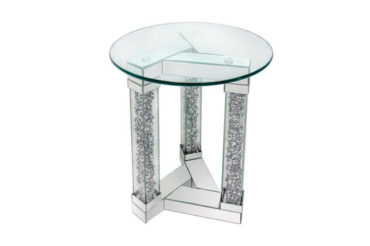 Octave - Octave Square Post Legs Round End Table Mirror