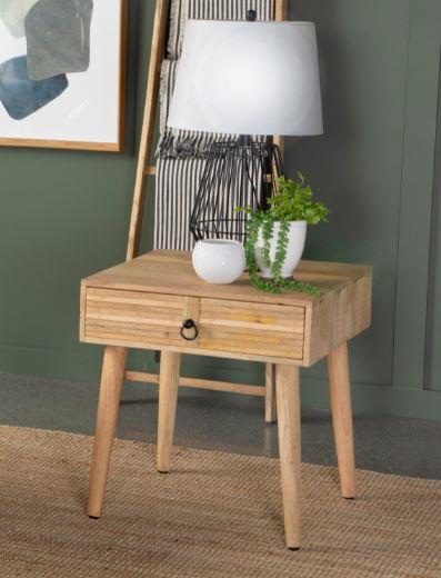 Zabel - Zabel Square 1-drawer End Table Natural